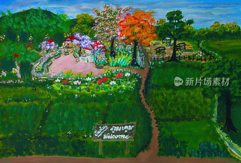 Thai Garden Villa with welcome sign